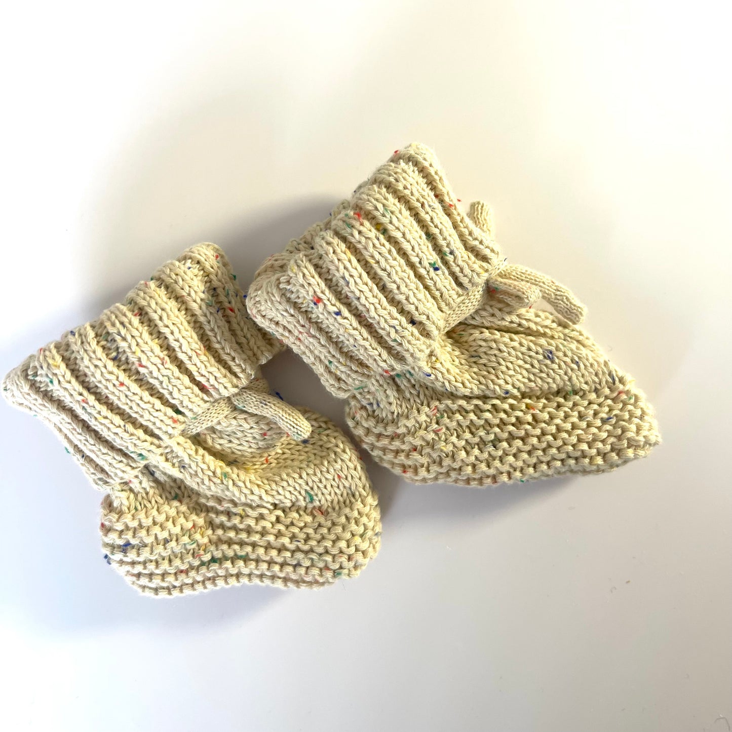 Knitted Booties with Drawstring