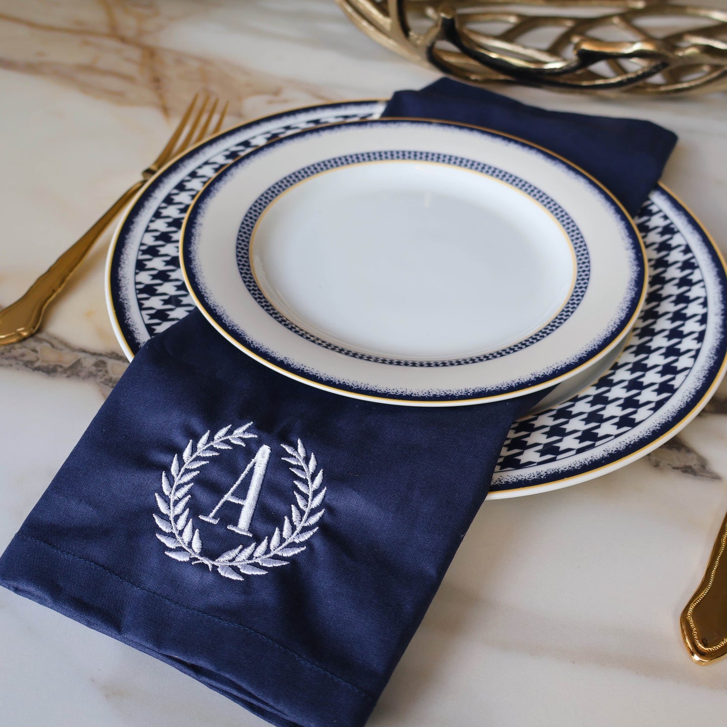 Maison Pure Cotton Napkin - Imperial Navy