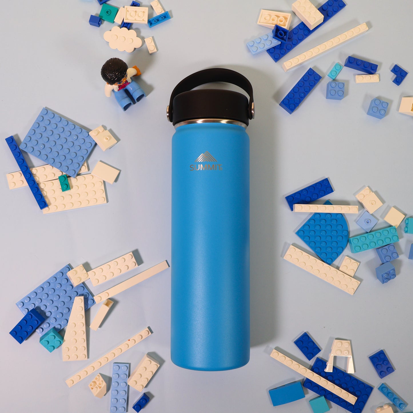 SummitCo 650ml Stainless Steel Water Bottle - Ocean – Vacuum Insulated, Leak-Proof, Hot & Cold