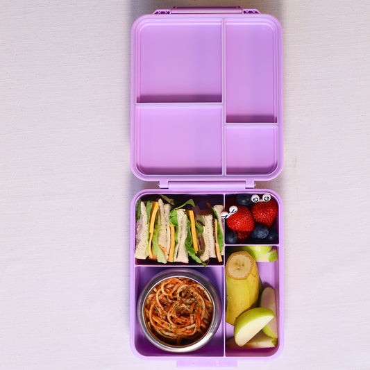 SummitCo Alpine Bento Lunchbox with Insulated Food Jar – Orchid - Leakproof, 4 Compartments, BPA-Free