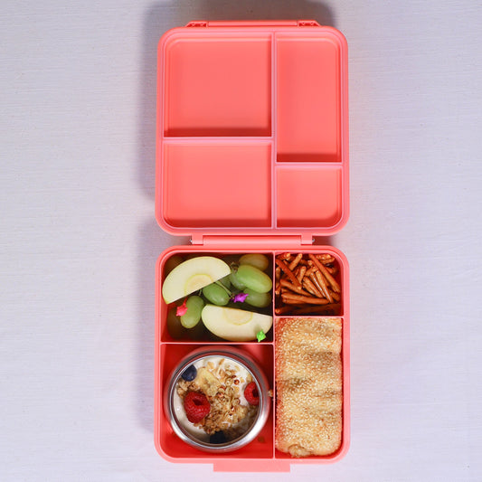 SummitCo Alpine Bento Lunchbox with Insulated Food Jar – Cherry Blossom - Leakproof, 4 Compartments, BPA-Free