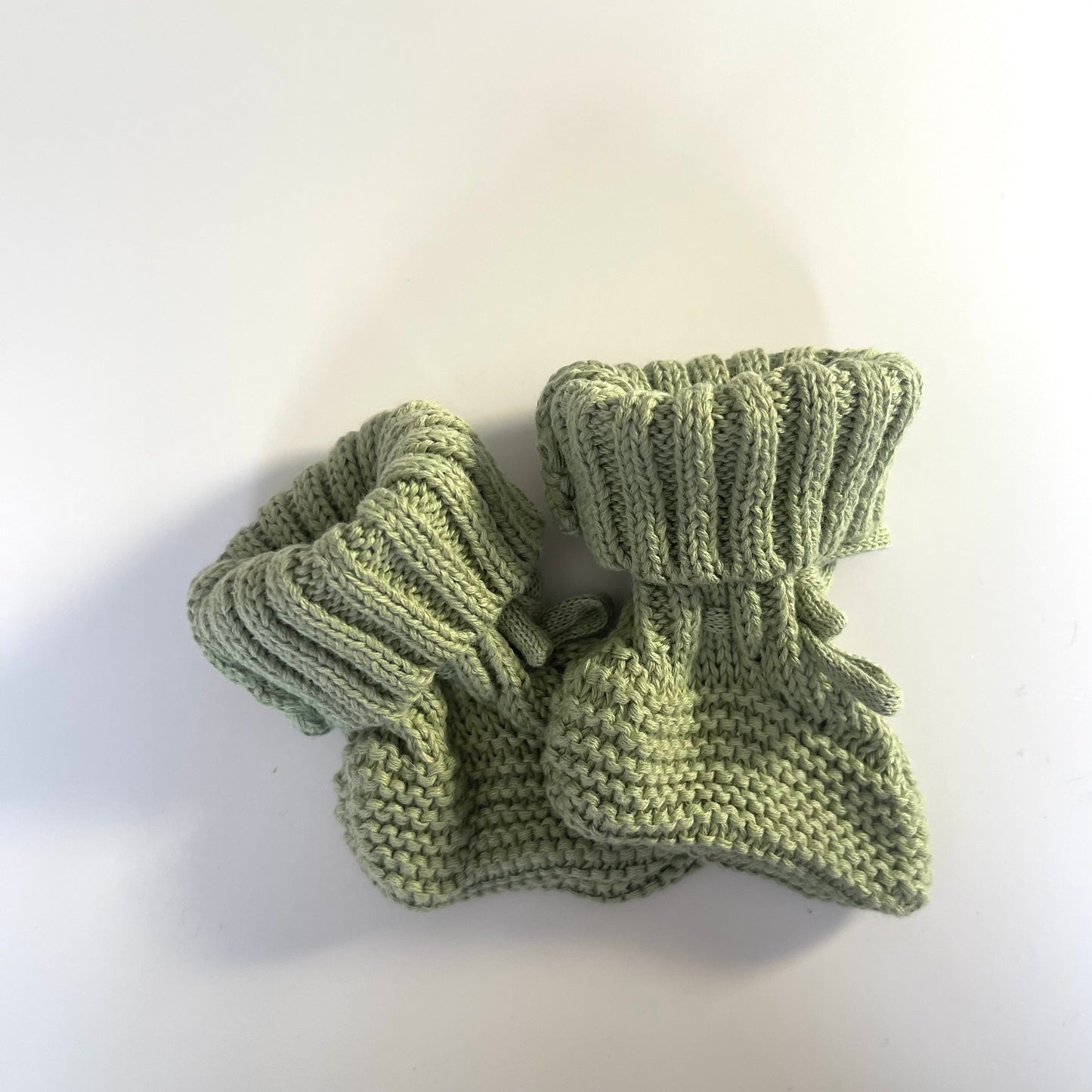 Knitted Booties with Drawstring