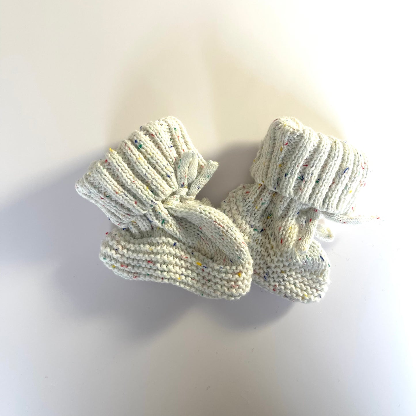 Knitted Booties with Drawstring