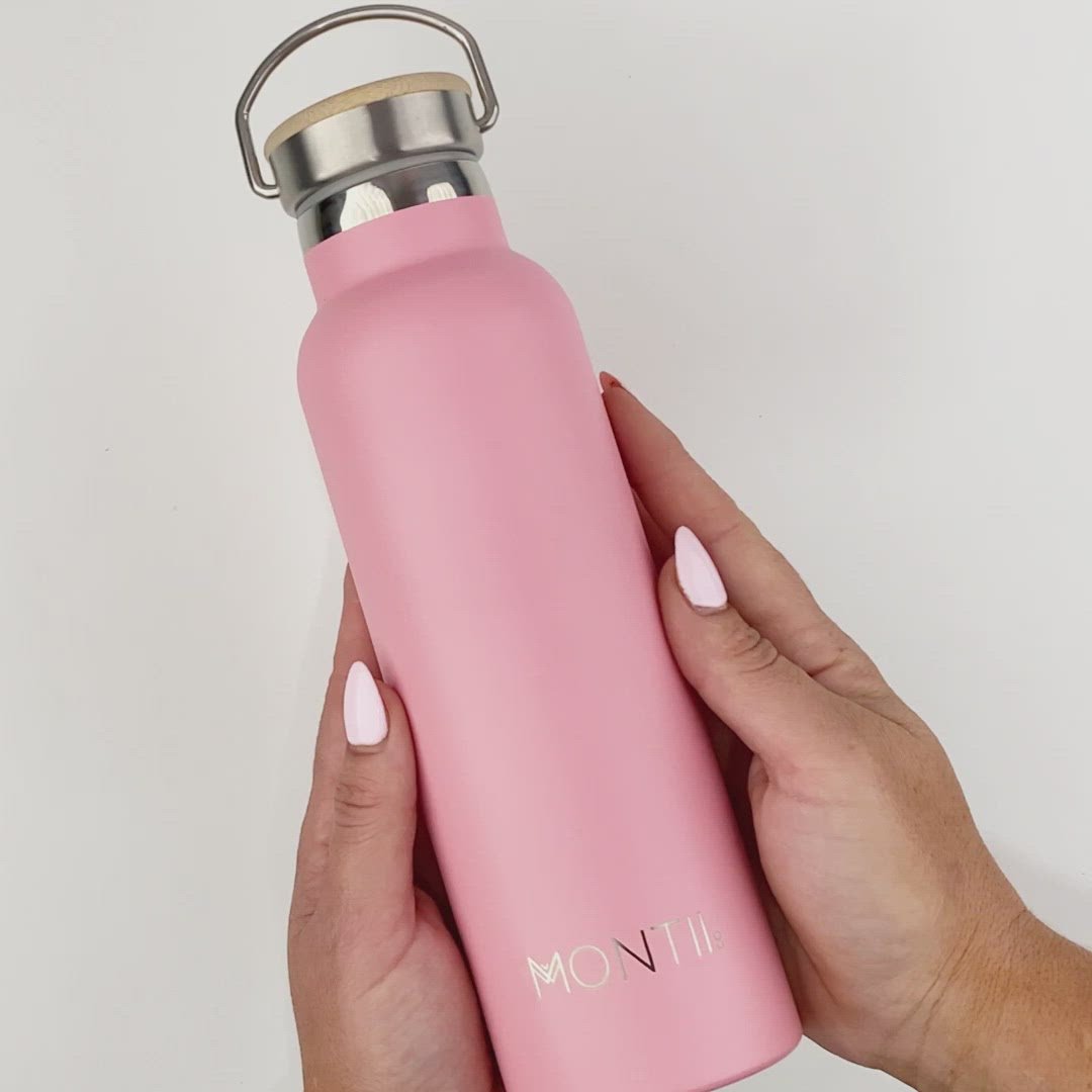 MontiiCo Original Insulated Bottle | Strawberry Pink | For Kids & Adults