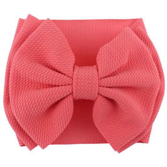 Oversized Bow Headwrap - Rose Blush