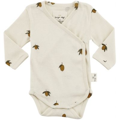 Konges Sloejd Organic Kimono Bodysuit - Lemon