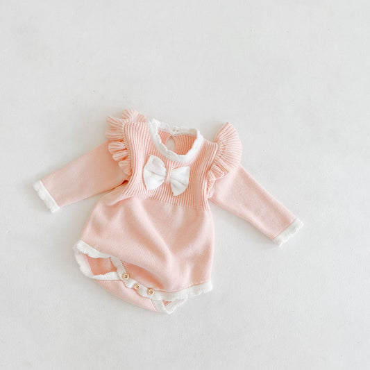 Brigitte Bow Knit Romper