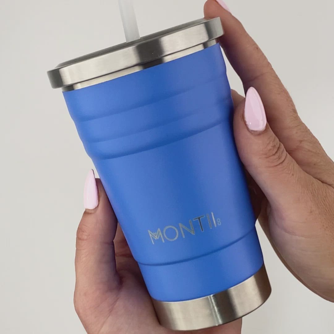 MontiiCo Mini Smoothie Cup | Blueberry Blue | For Kids