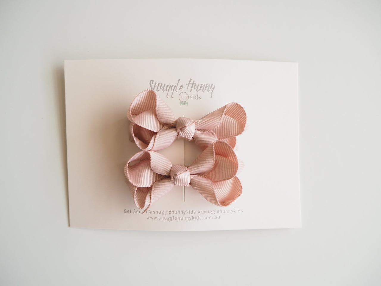 Snuggle Hunny Kids Hair Bow Clips - Nude
