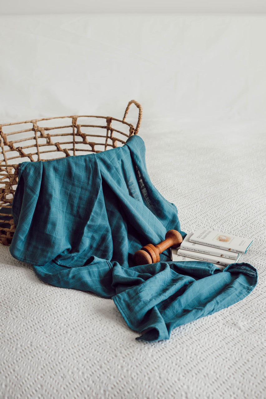 Snuggle Hunny Kids Organic Muslin Wrap - Azure