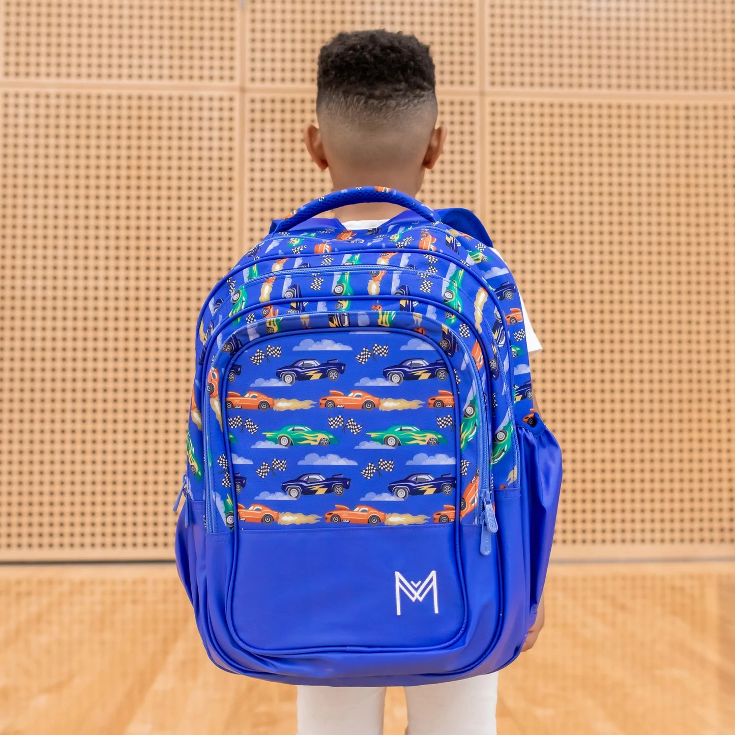 MontiiCo School Bag | Blue Speed Racer | For Kids & Teens