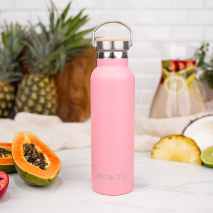 MontiiCo Original Insulated Bottle | Strawberry Pink | For Kids & Adults