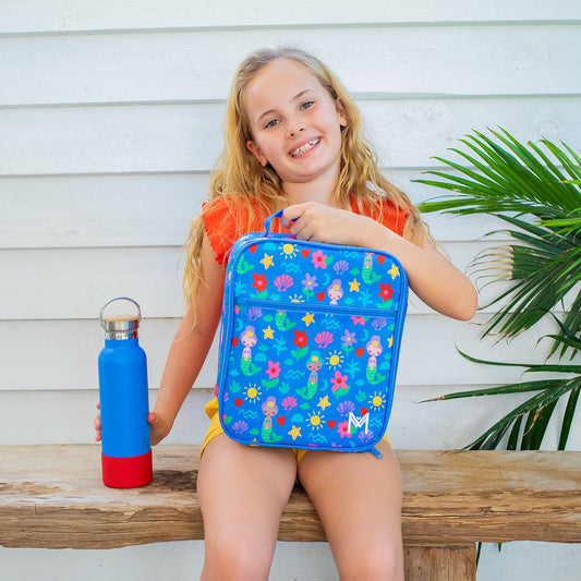 MontiiCo Large Insulated Lunch Bag with Ice Pack - Mermaid 2.0