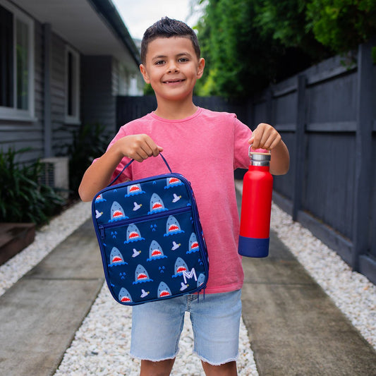 MontiiCo Large Insulated Lunch Bag with Ice Pack - Shark 2.0