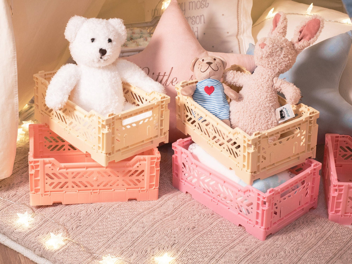 Aykasa - Mini Folding Crate - Salmon
