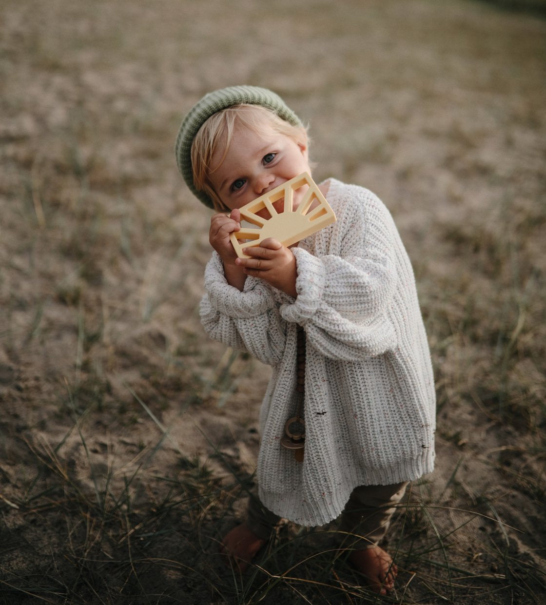 Mushie - Sun Teether - Muted Yellow