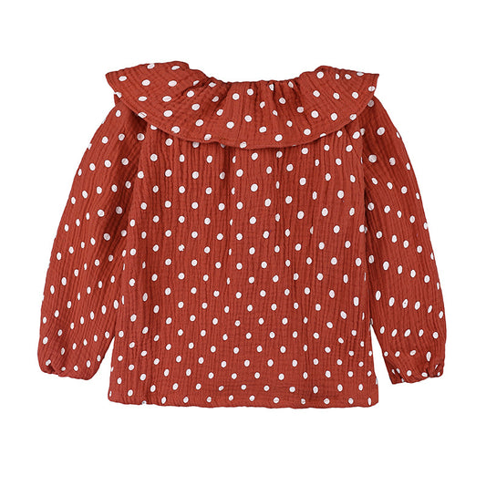 Fleurette Blouse - Red and White Polka Dot