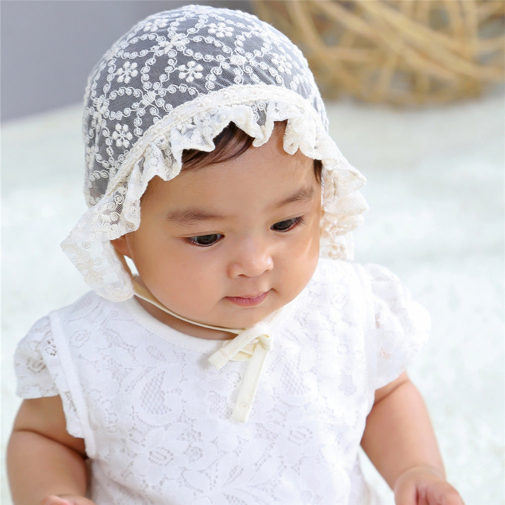 Ivory Lace Bonnet