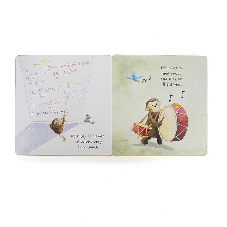 Jellycat - I Know A Monkey Book