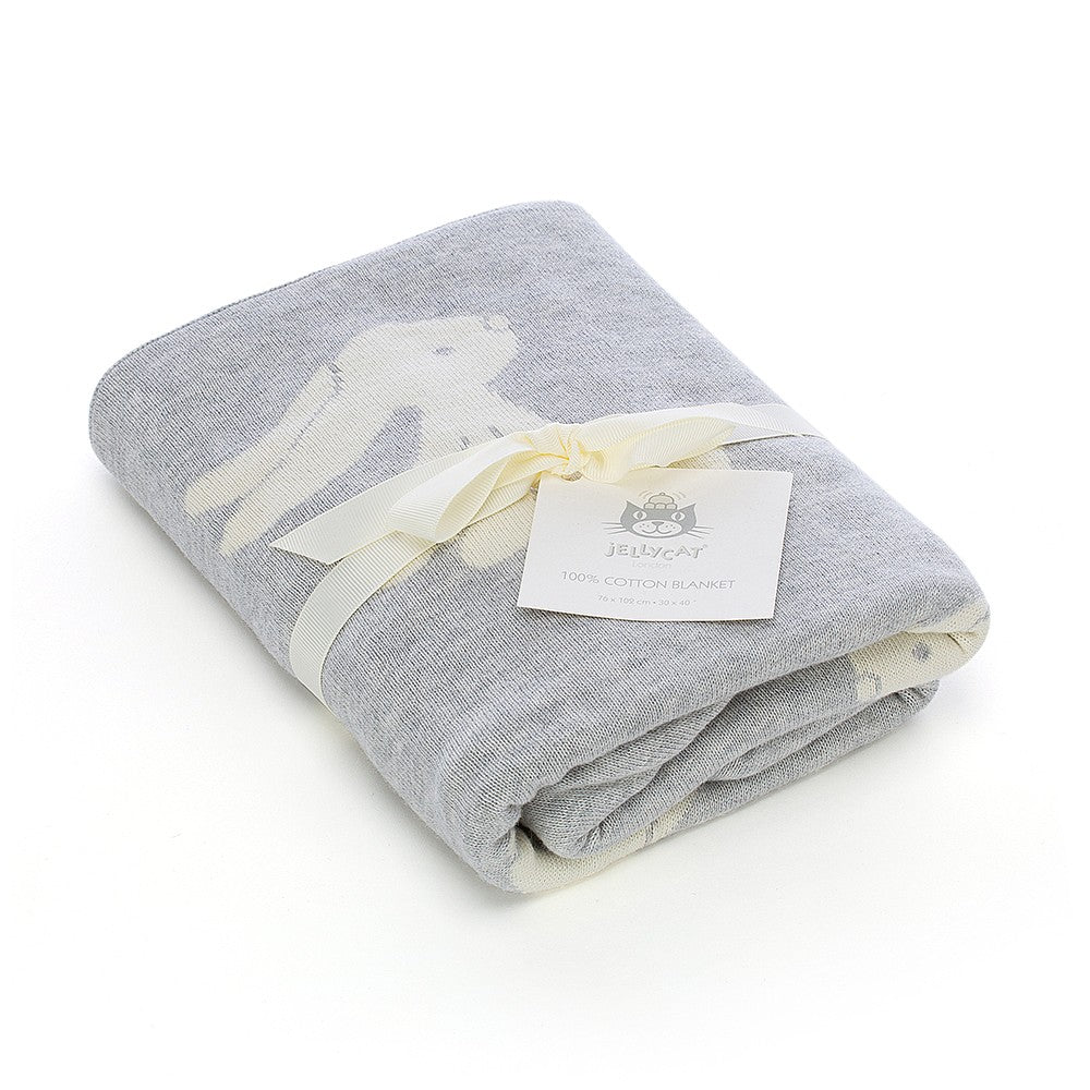 Jellycat - Bashful Bunny Blanket - Silver