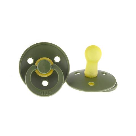 BIBS Natural Latex Pacifier - Hunter Green Size 2