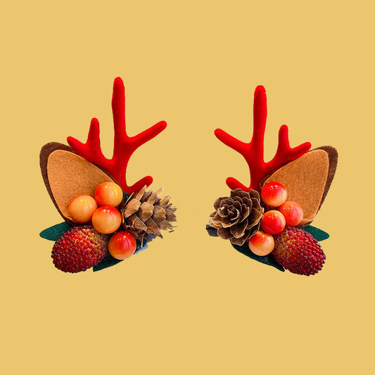 Christmas Hair Clip - Forest Berries