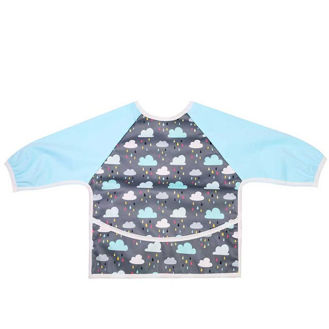 Waterproof Long Sleeved Bib - Clouds