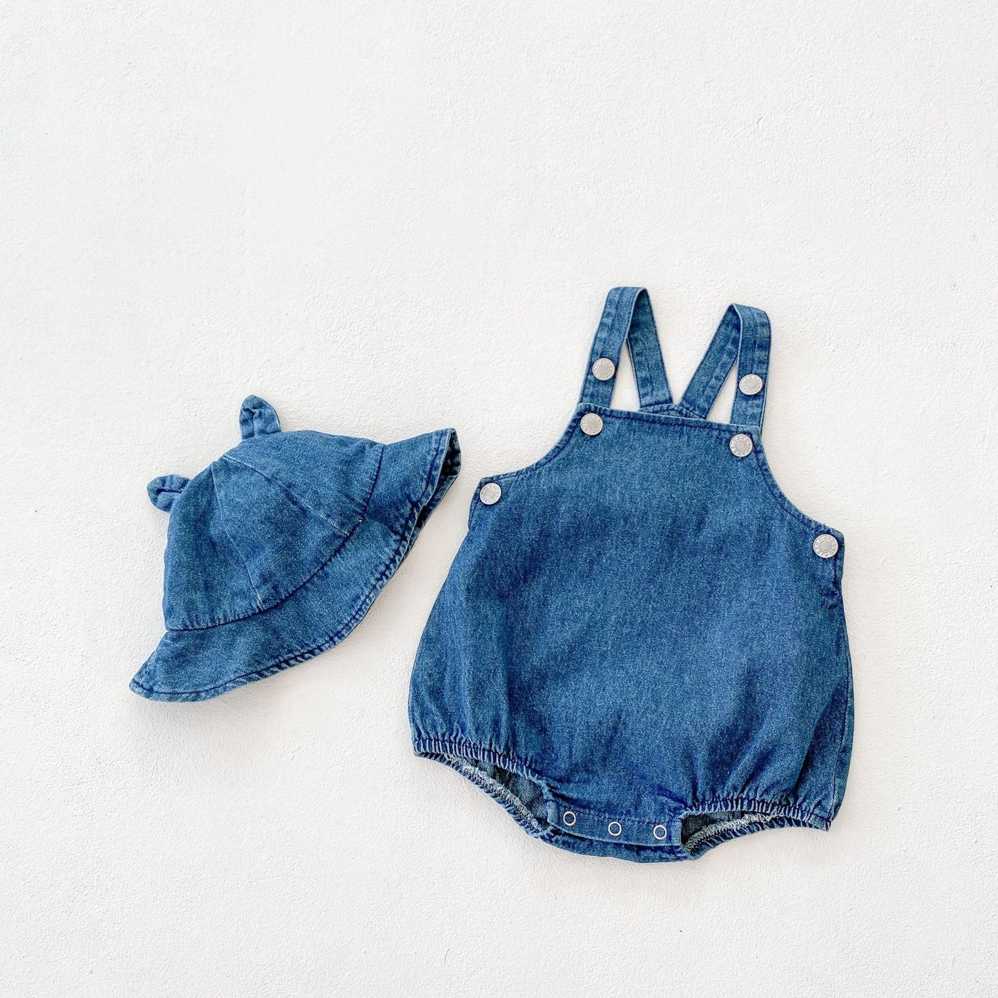 Jonesy Denim Romper and Hat set