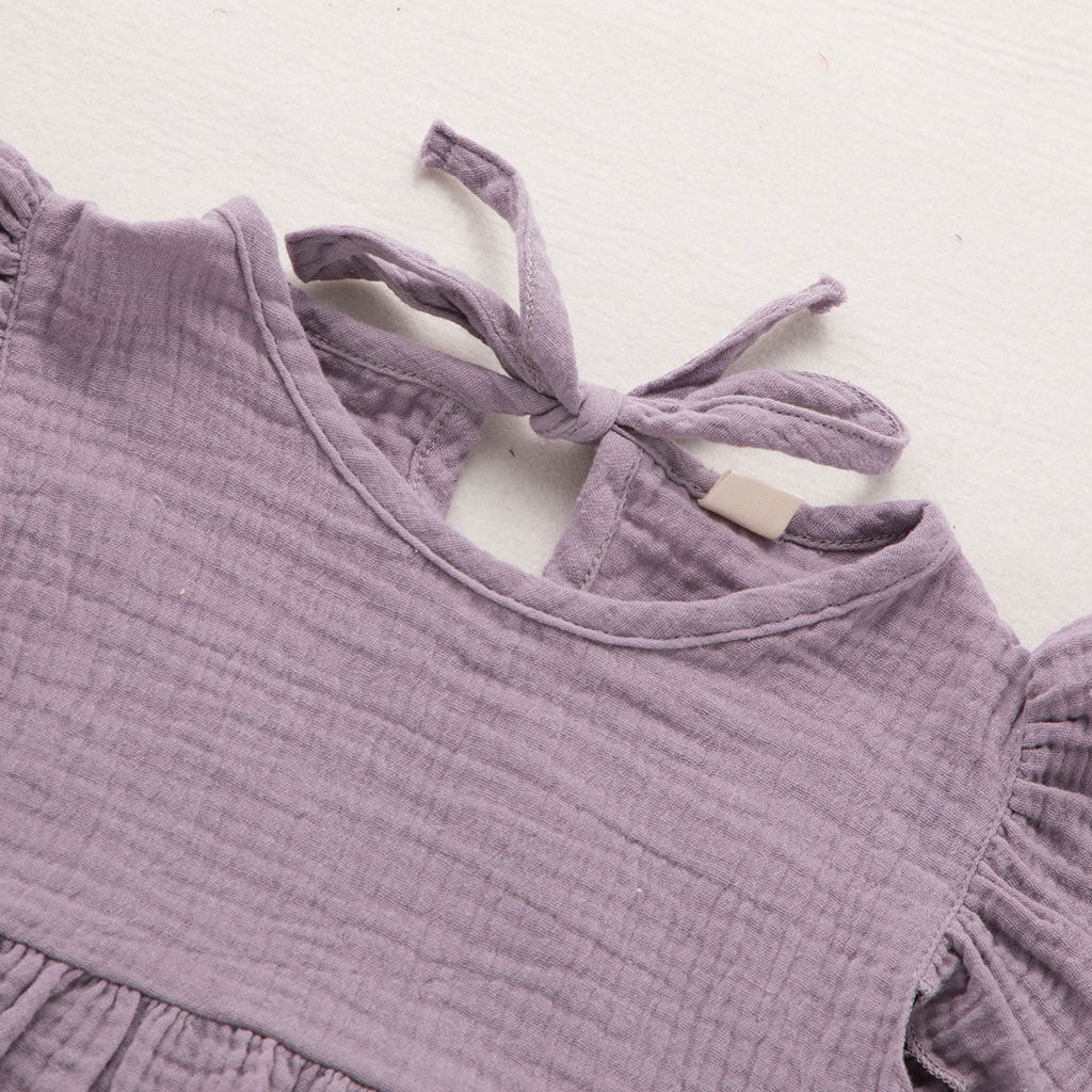 Ruffled Liya Cotton Muslin Set - Jacaranda