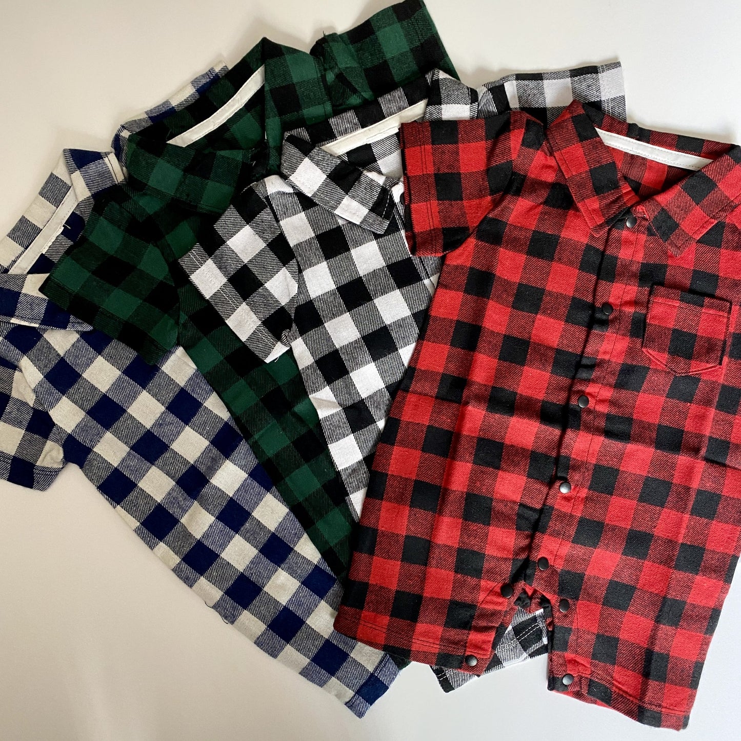 Huxley Plaid Romper - Navy