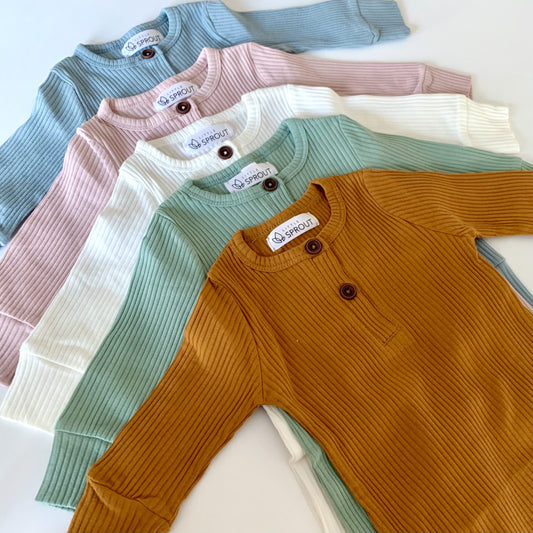 Arlo Classic Ribbed Jumpsuit - Butterscotch