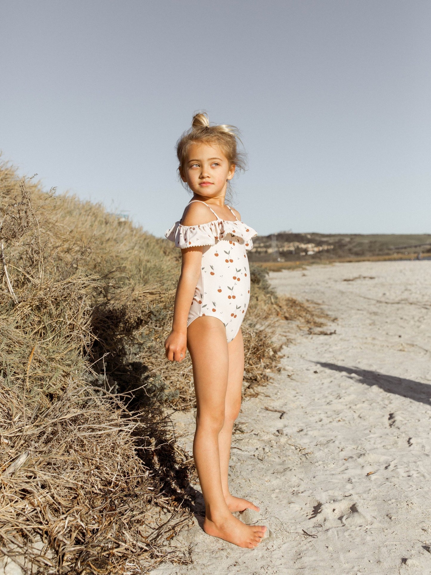 Off The Shoulder One Piece - Cherries