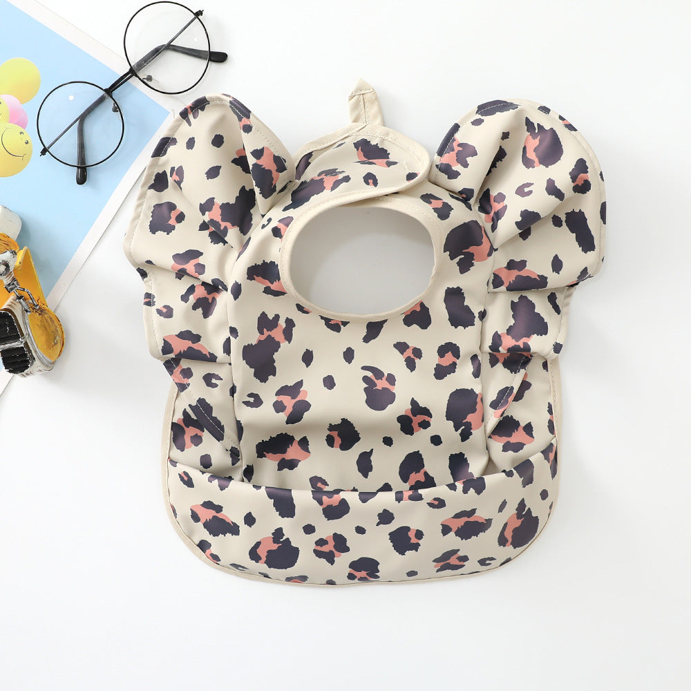 Waterproof Frilled Bib - Leopard