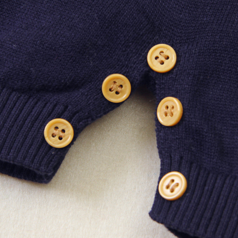 Sailor Knit Romper - White