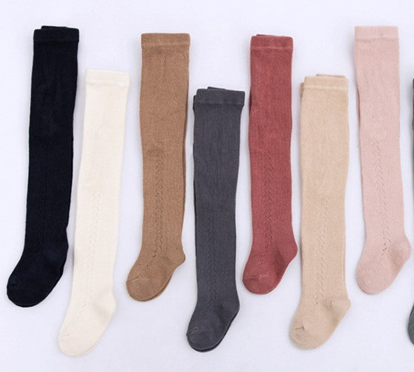 Pointelle Tights - Coffee