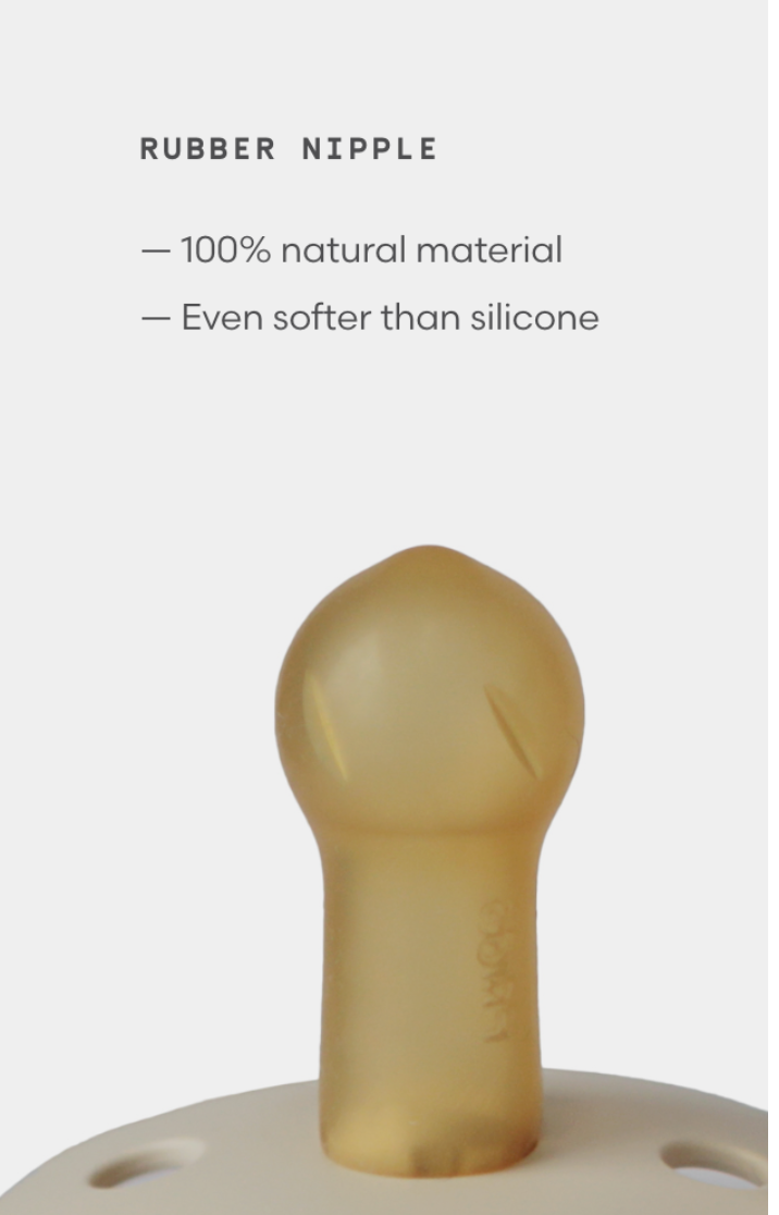 FRIGG Daisy Natural Rubber Pacifier - Dusty Rose - Size 2