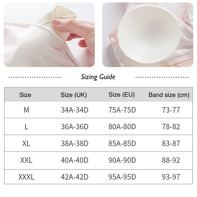 Leiya Front Closure Cotton Rib Nursing Bra - Dusky Pink