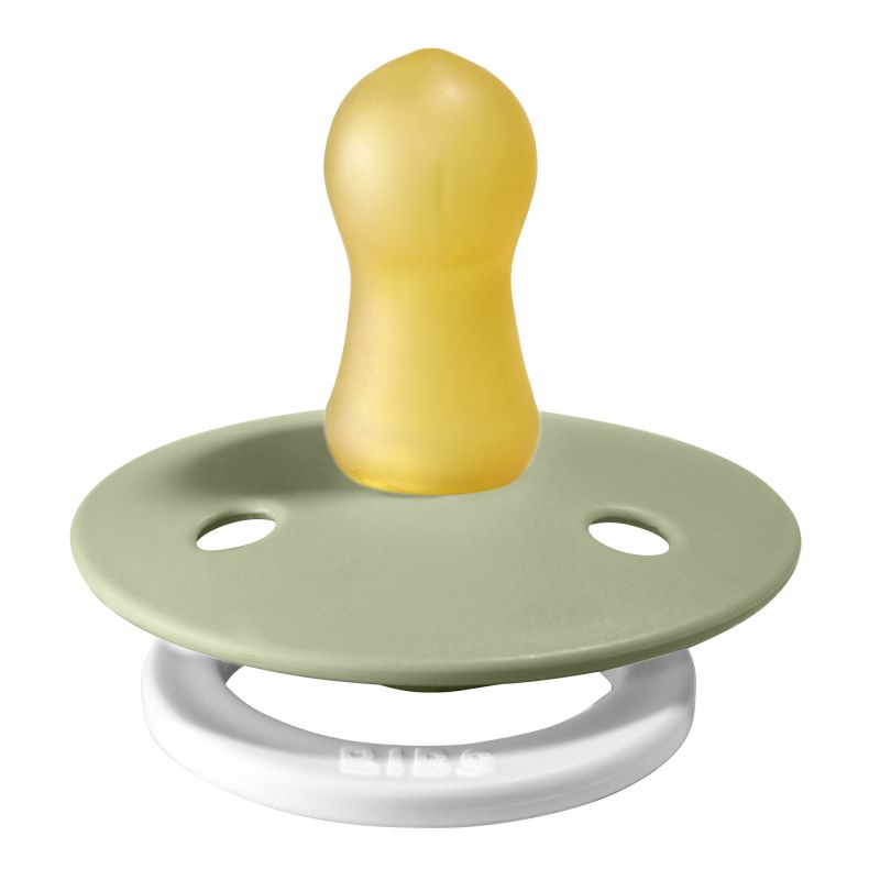 BIBS Colour Glow Natural Latex Pacifier - Sage - Size 2