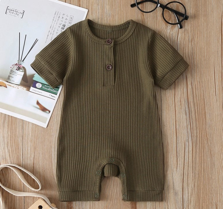 Arlo Summer Onesie - Moss Green