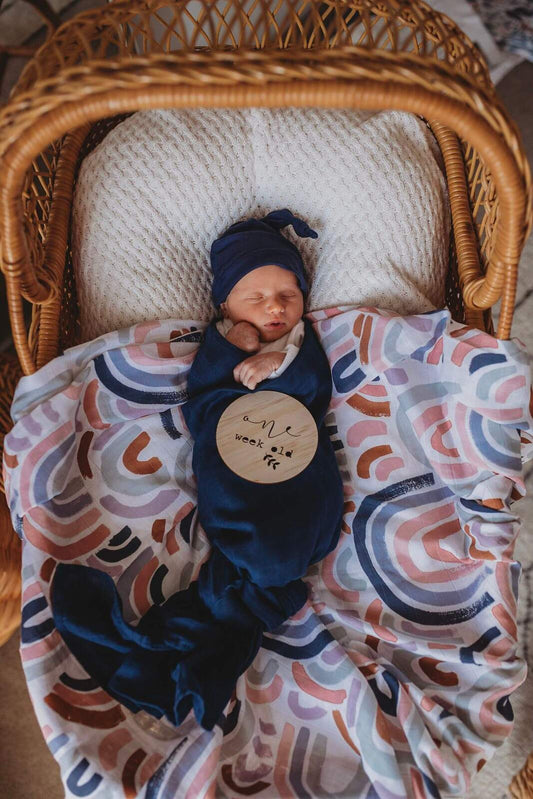 Snuggle Hunny Kids Organic Muslin Wrap - Rainbow Baby