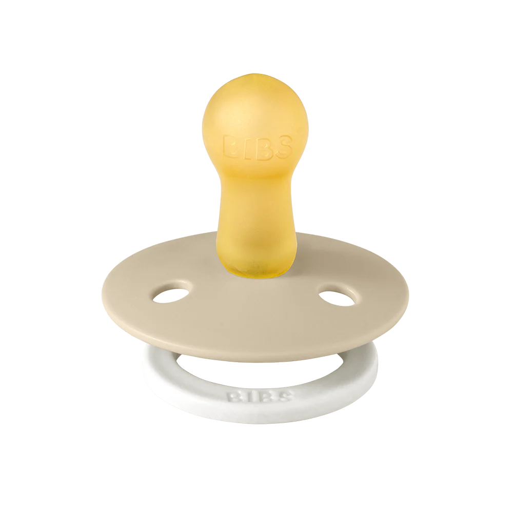 BIBS Colour Glow Natural Latex Pacifier - Vanilla - Size 1