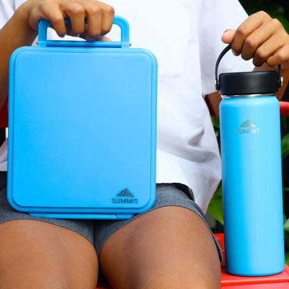 SummitCo Alpine Bento Lunchbox with Insulated Food Jar – Marina Blue - Leakproof, 4 Compartments, BPA-Free