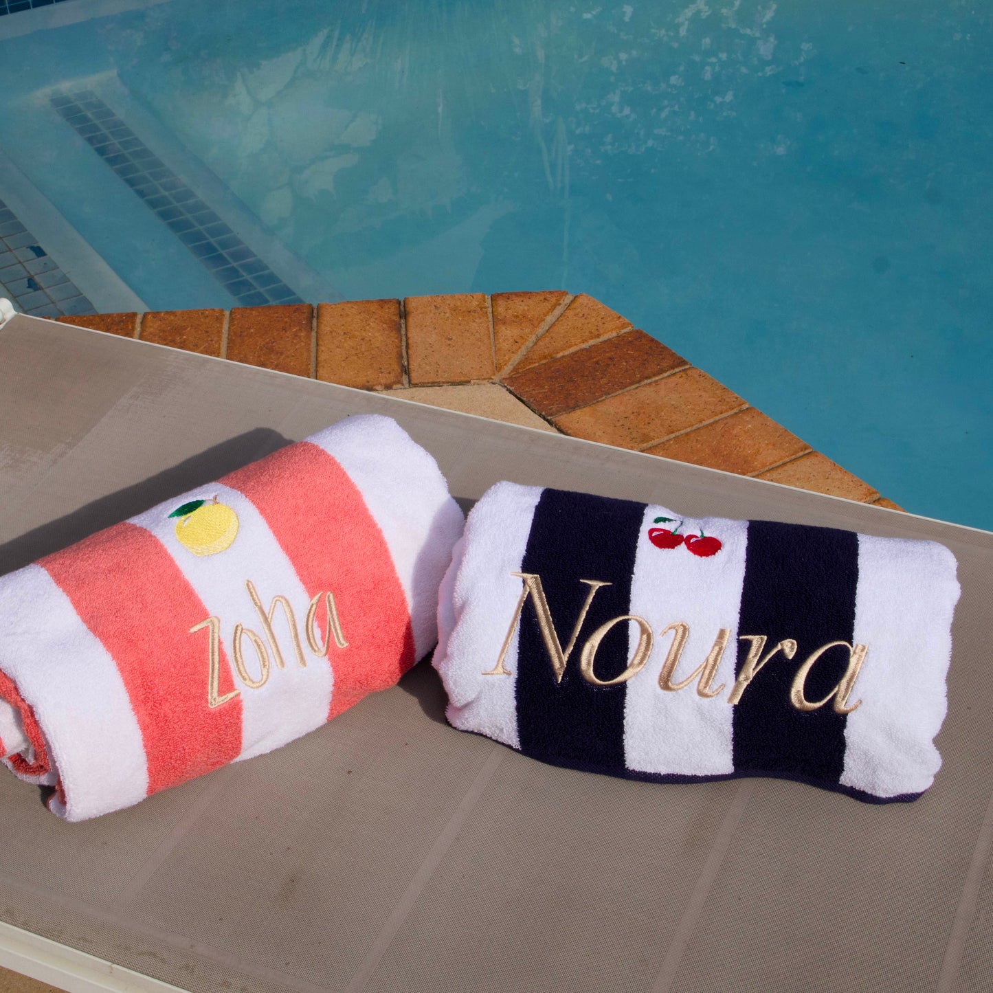 Amalfi Beach Towel - Grey Stripe