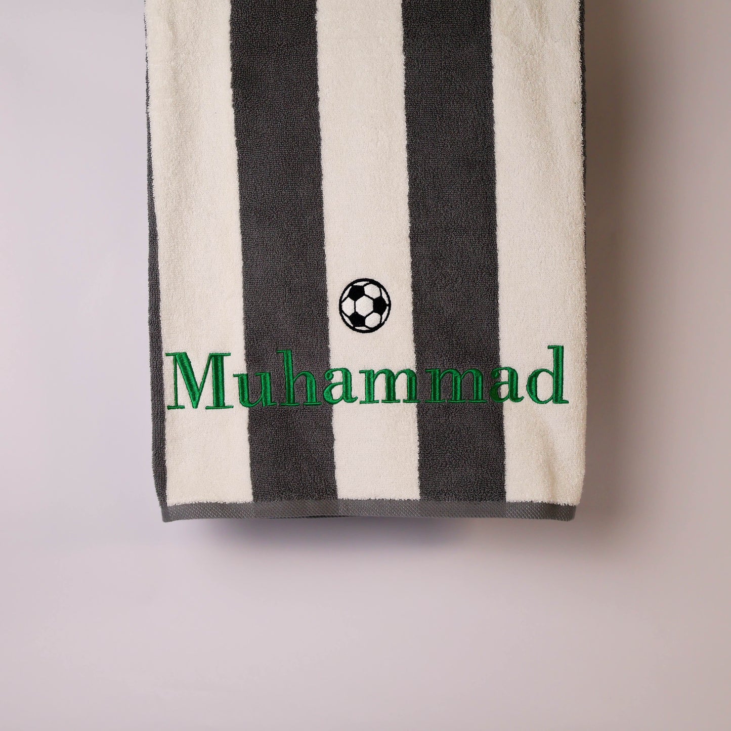 Amalfi Beach Towel - Grey Stripe