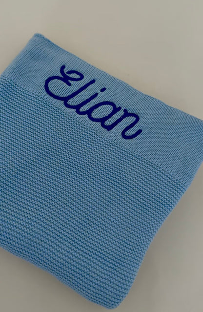 Classic Knitted Blanket - Cloud Grey