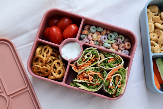 SummitCo Silicone Bento 5 Lunchbox – Rosewood - Leakproof, 5 Compartments, Microwave & Oven Safe