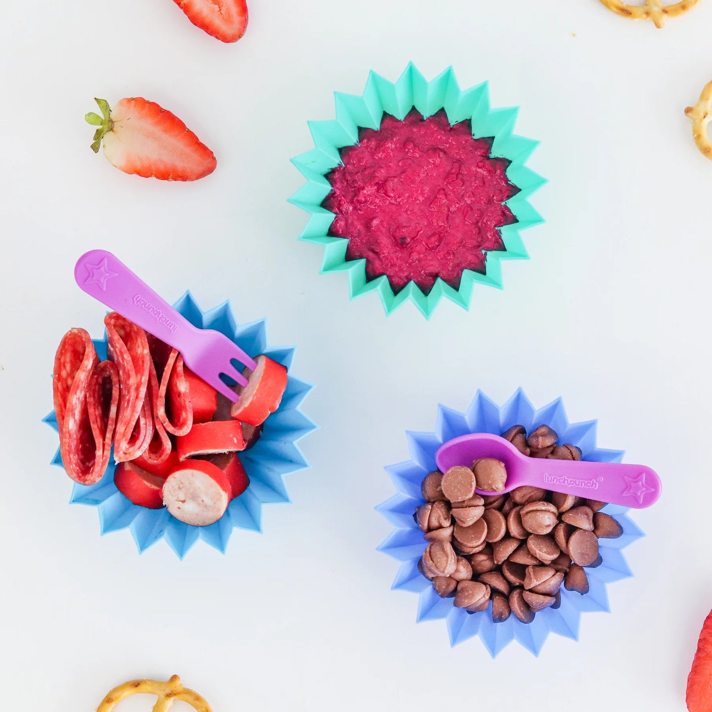 The Lunch Punch Fork and Spoon Set - Blush