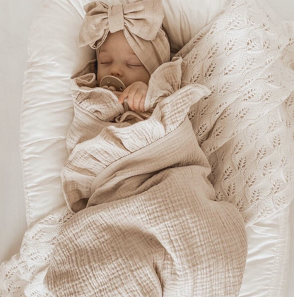 Double Muslin Frill Edged Swaddle