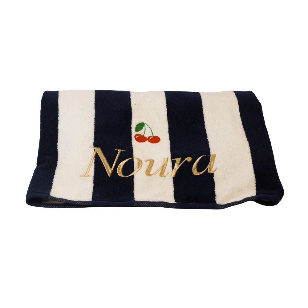 Amalfi Beach Towel - Navy Stripe