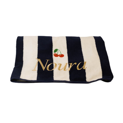Amalfi Beach Towel - Navy Stripe